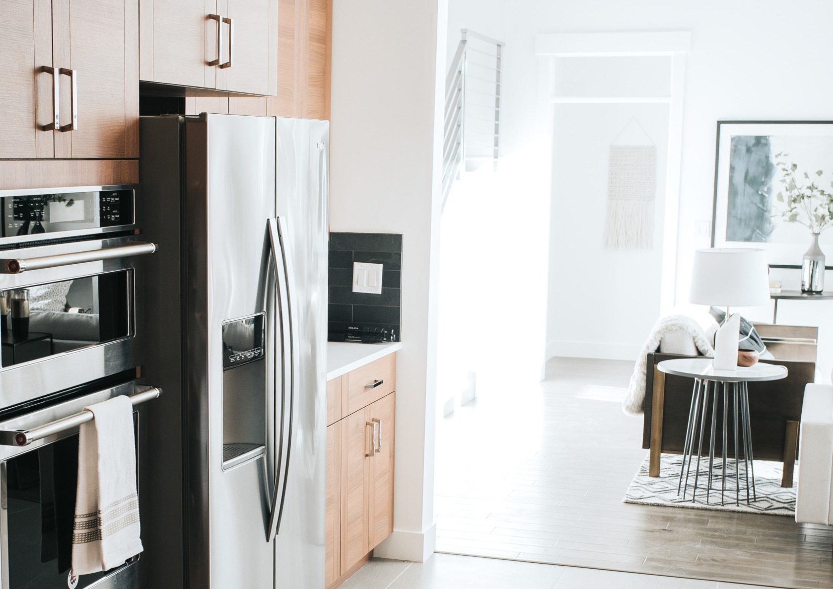 open kitchen and living room from EDGEhomes