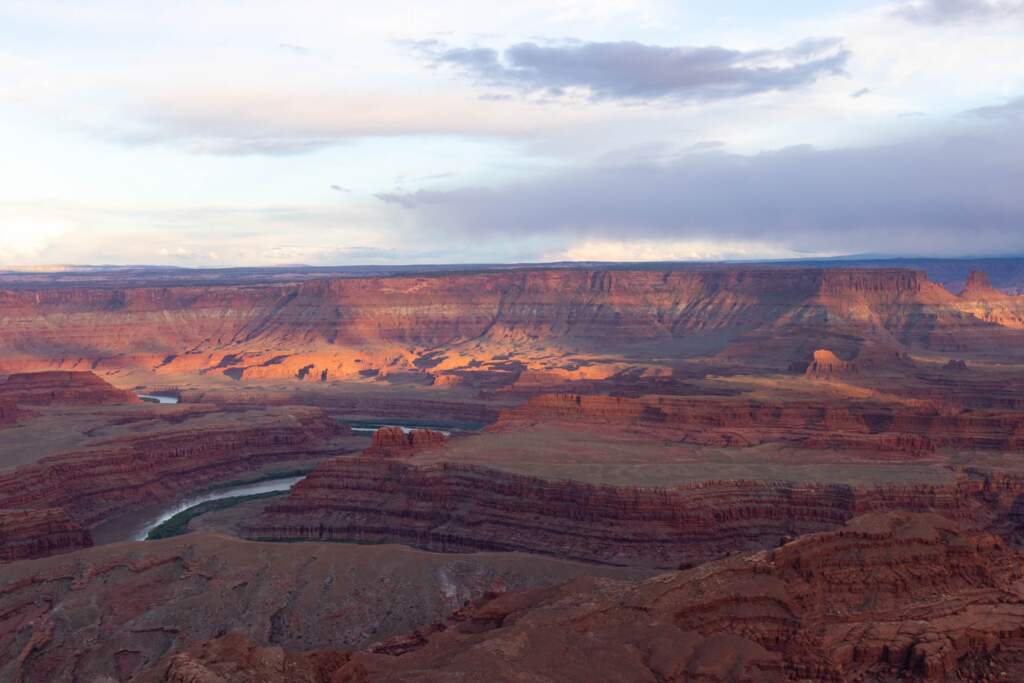 Sunset at Dead Horse Point, one of the best things to see in Utah