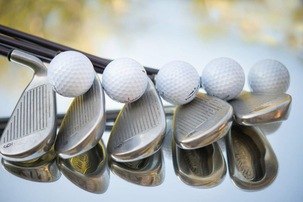 Golf clubs and balls at the best golf courses in Utah