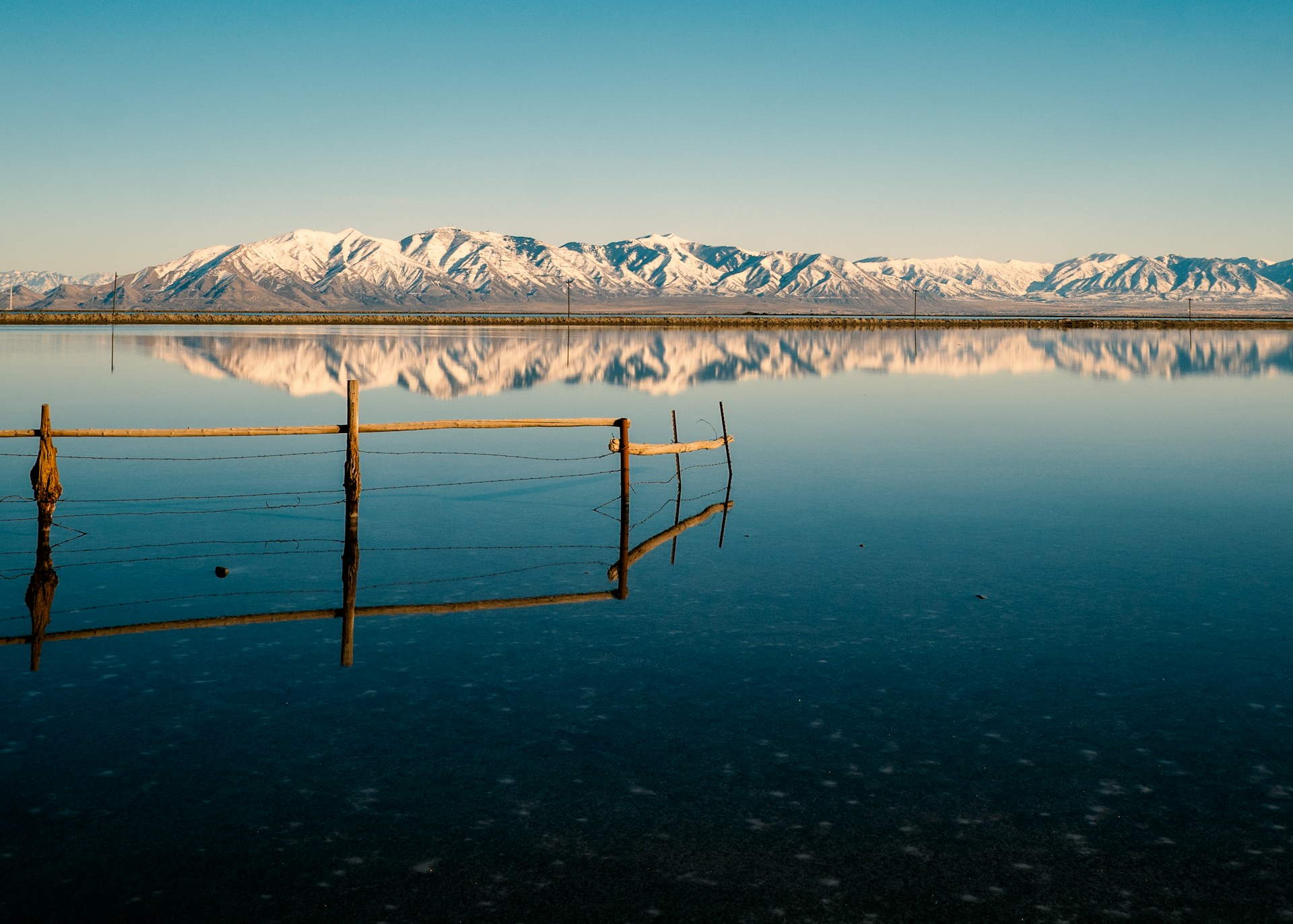 The Great Salt Lake, a great place for camping in Utah
